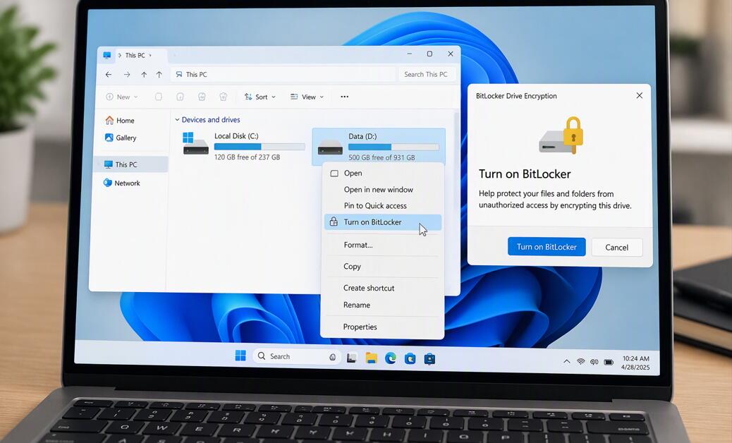 How do I lock a drive on a Windows 11/10 PC?