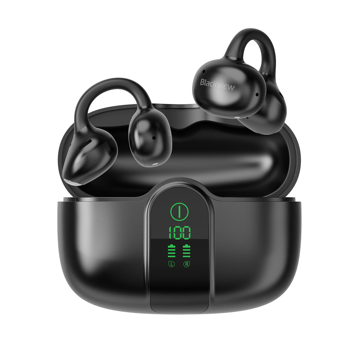 Blackview AirBuds 15 IPX5 Waterproof LED Display Bluetooth 6.0 Clip-on OWS Earbuds