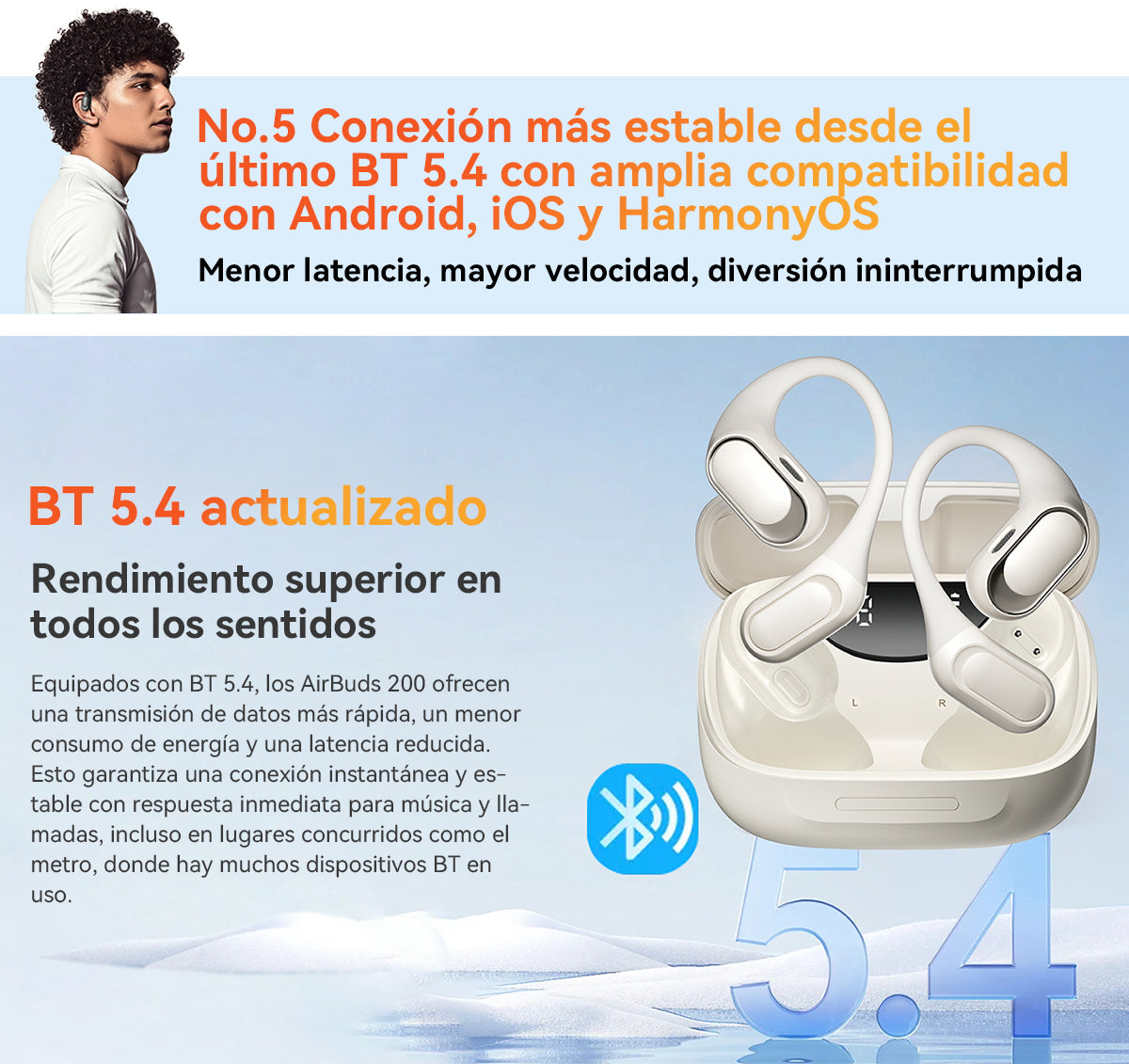 Blackview Airbuds 200 IP68 a prueba de agua auriculares TWS de oído abierto