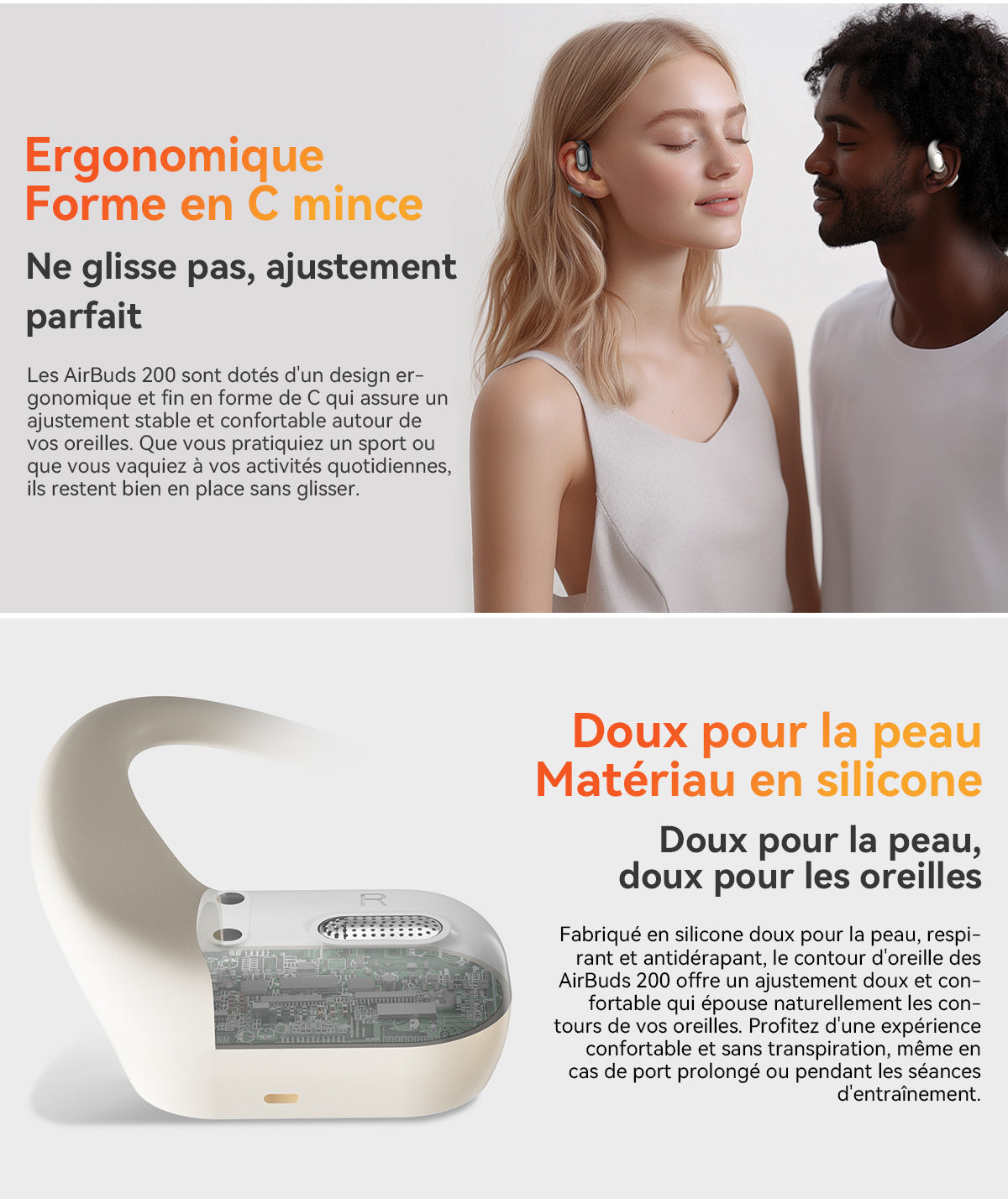 Blackview Airbuds 200 Étanches IP68 Écouteurs TWS à Oreille Ouverte