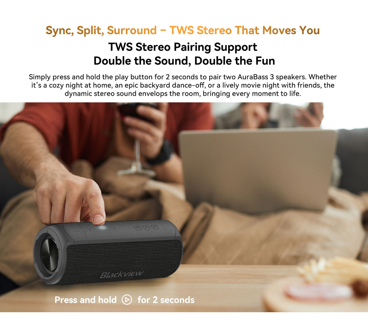 Blackview AuraBass 3 Bluetooth-Lautsprecher