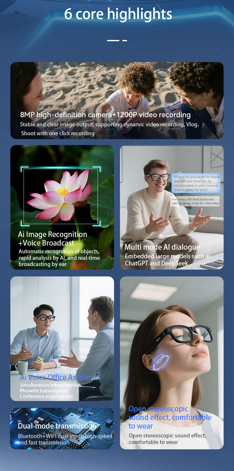 Blackview BV100 AI Shooting Glasses