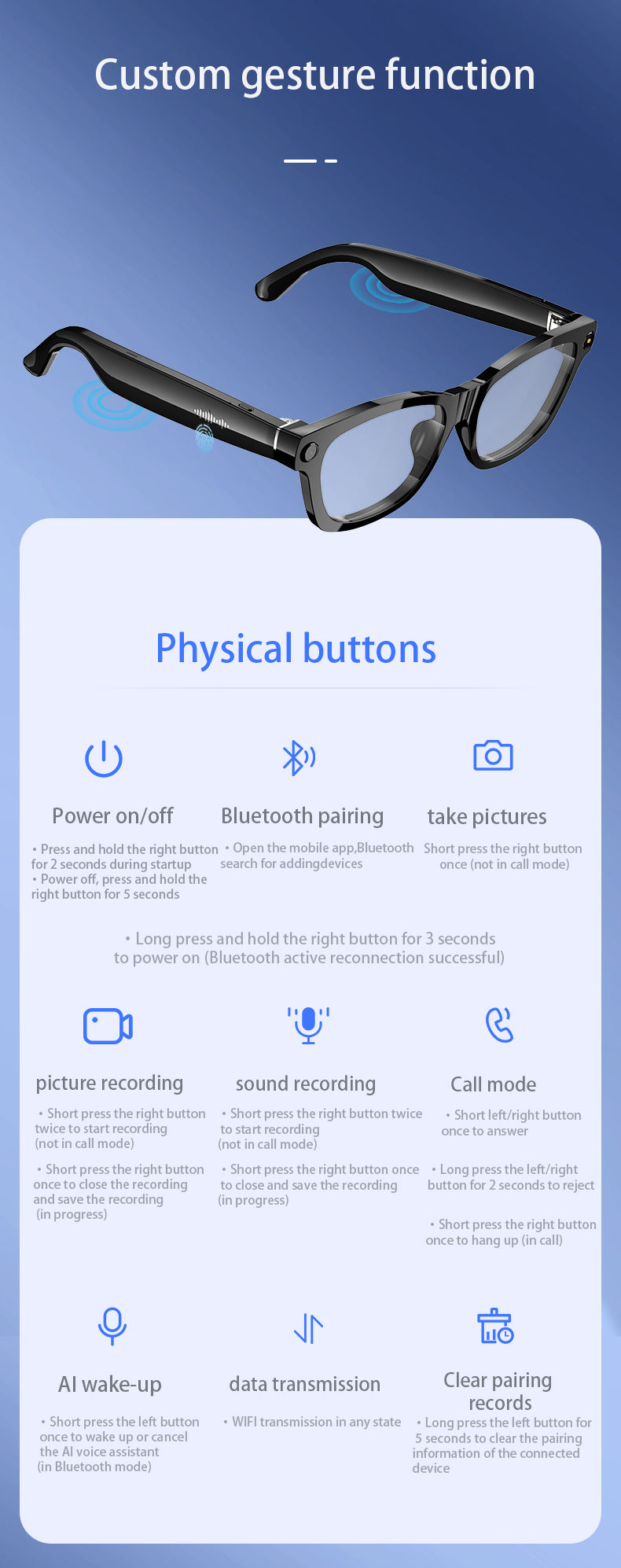 Blackview BV100 AI Shooting Glasses