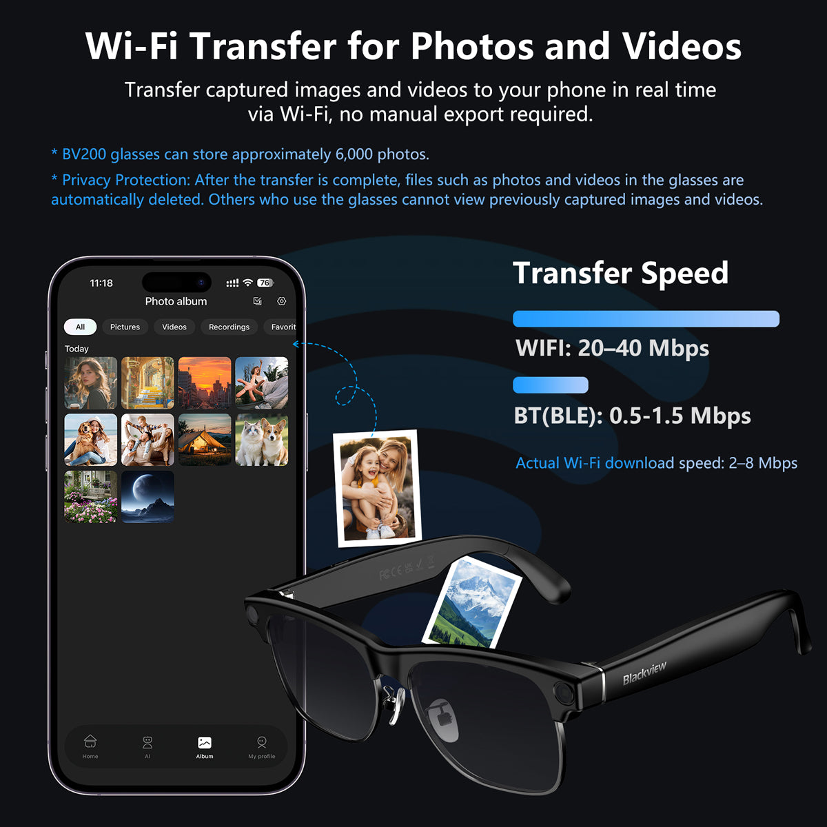 Blackview BV200 AI Shooting Glasses