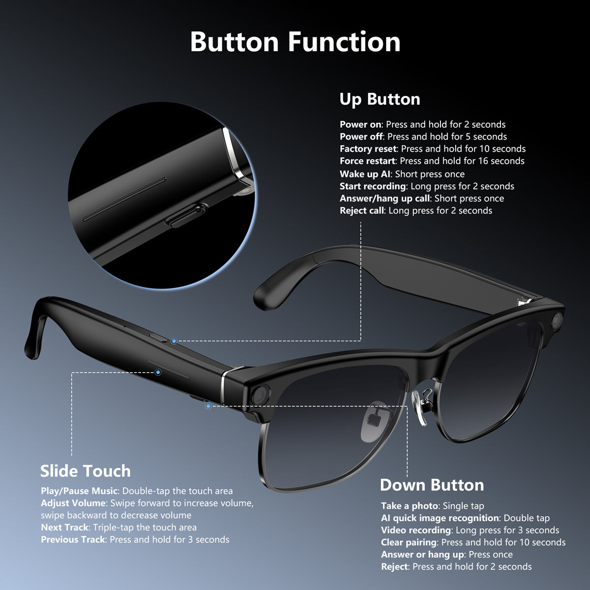 Blackview BV200 AI Shooting Glasses