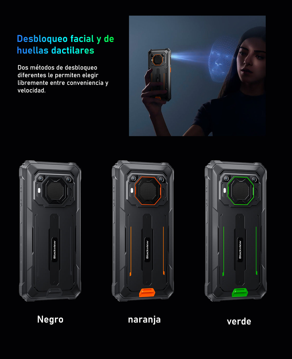 Teléfono Rugged Blackview BV6200 Pro con Altavoz Potente