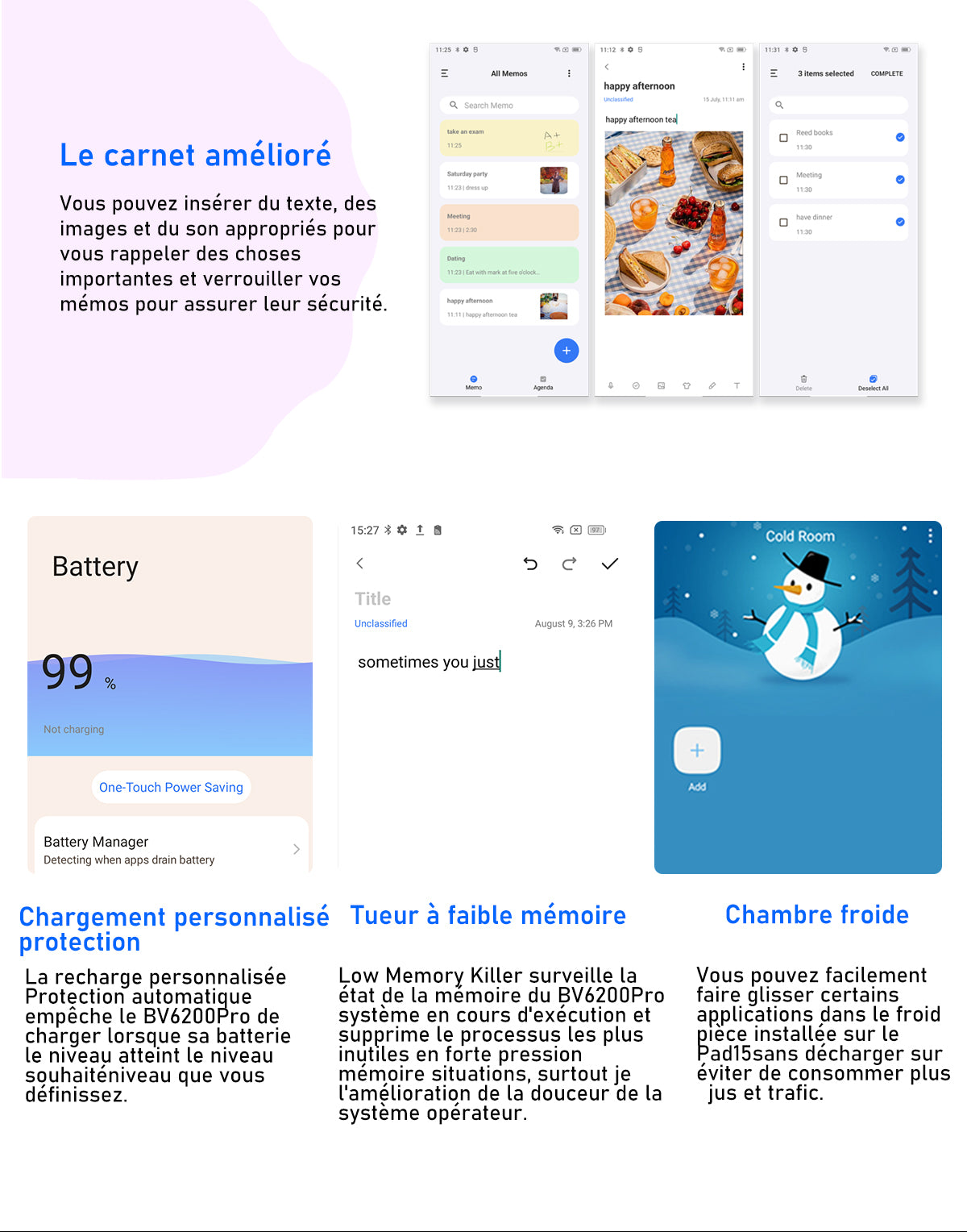 Téléphone robuste Blackview BV6200 Pro avec haut-parleur puissant