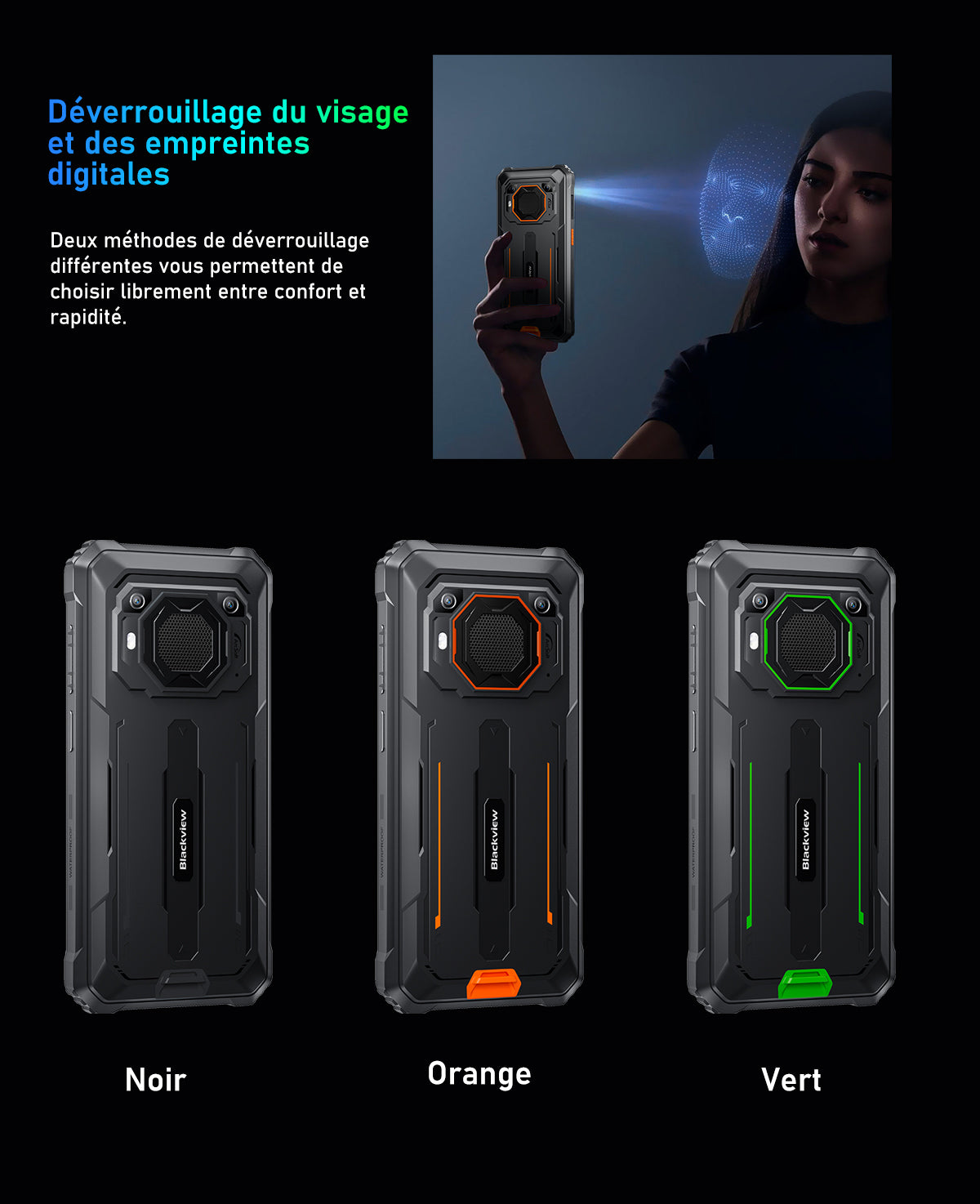 Téléphone robuste Blackview BV6200 Pro avec haut-parleur puissant