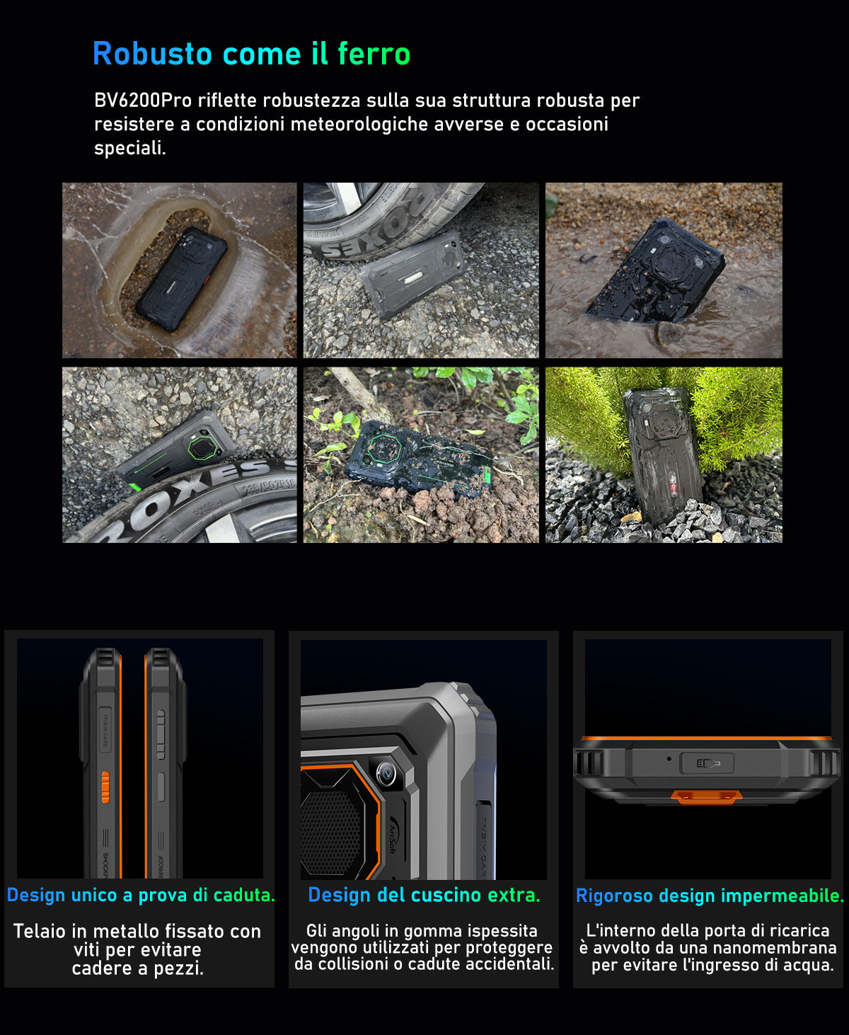 Telefono Rugged Blackview BV6200 Pro con Altoparlante Potente