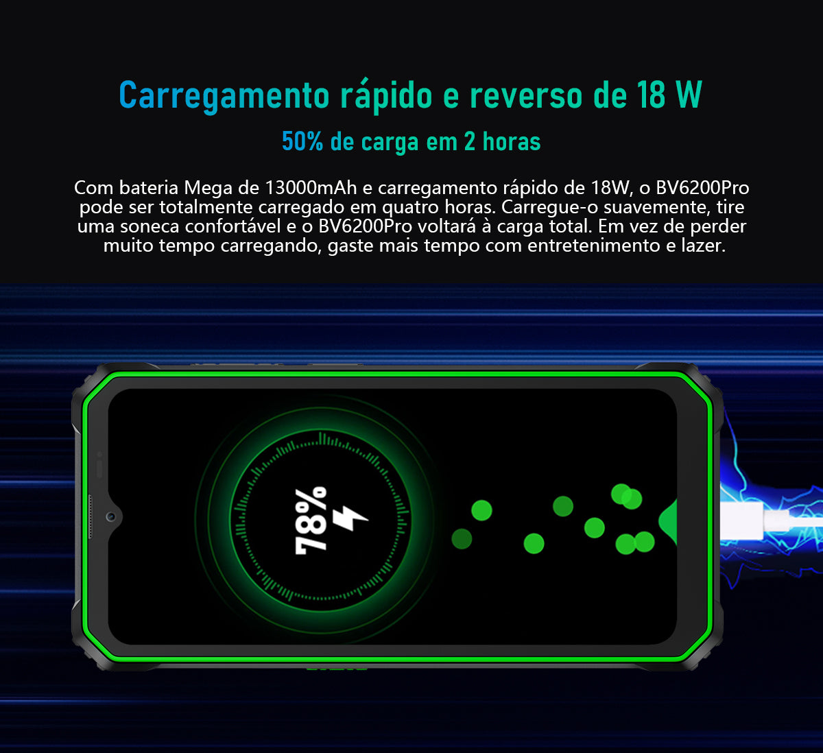 Telemóvel Rugged Blackview BV6200 Pro com Alto-Falante