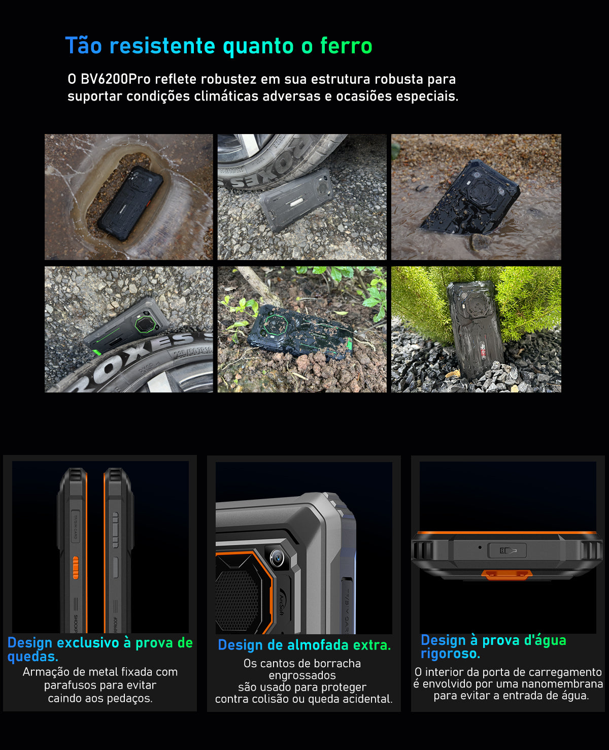 Telemóvel Rugged Blackview BV6200 Pro com Alto-Falante