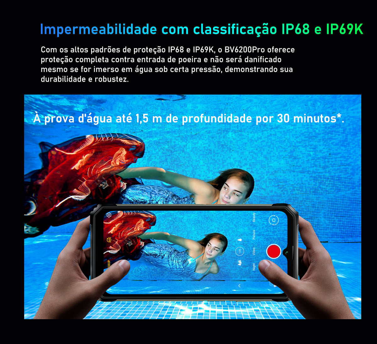 Telemóvel Rugged Blackview BV6200 Pro com Alto-Falante