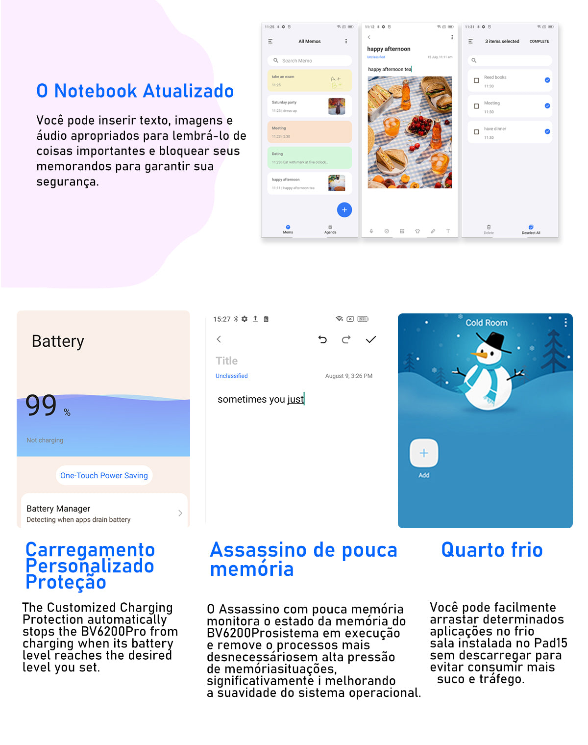 Telemóvel Rugged Blackview BV6200 Pro com Alto-Falante