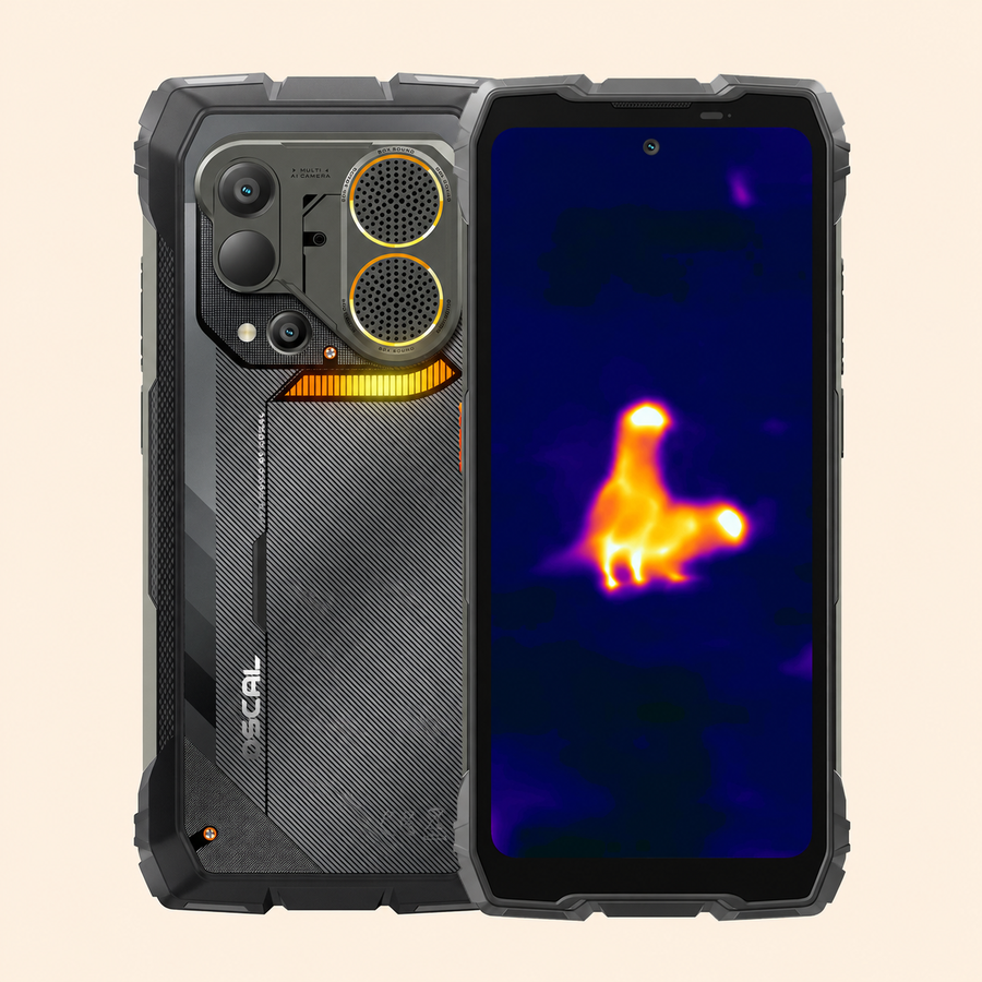 Oscal Pilot 6 Thermal Imaging 4G Rugged Phone with 6.78-inch 120Hz Display 108MP Camera 98dB Loud Speaker & 93 Lumens LED Torch
