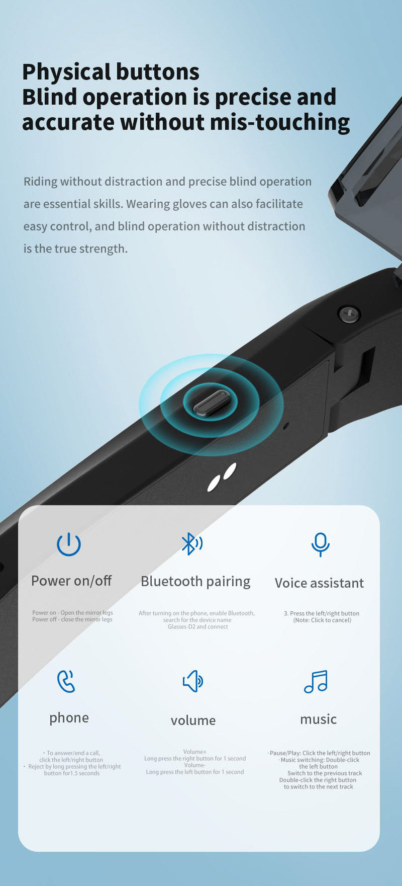 Blackview D2 Outdoor Smart UV Glasses