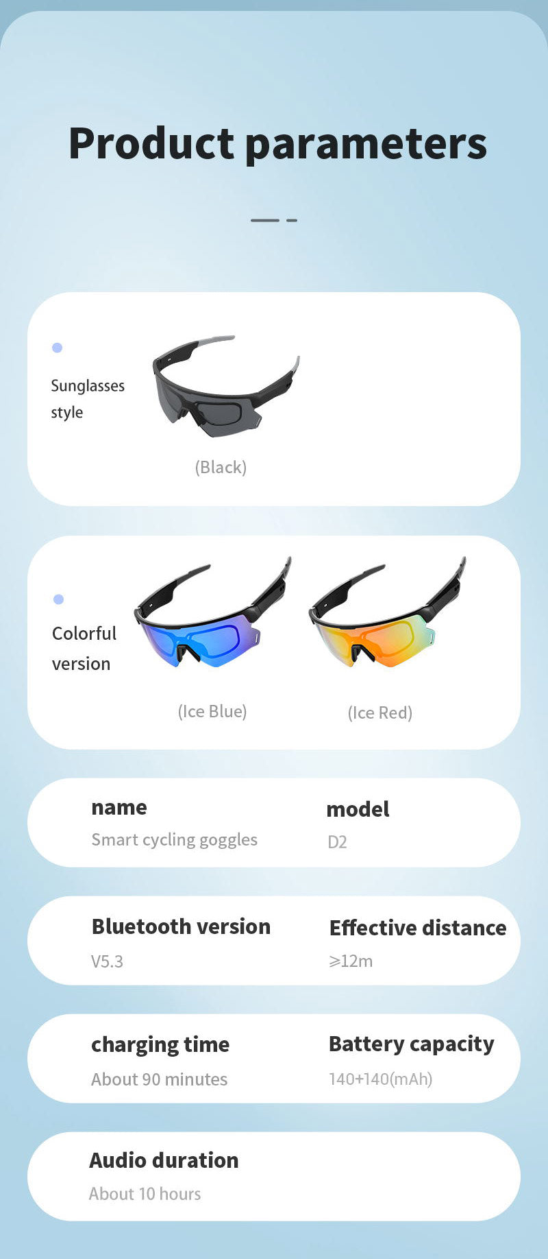 Blackview D2 Outdoor Smart UV Glasses