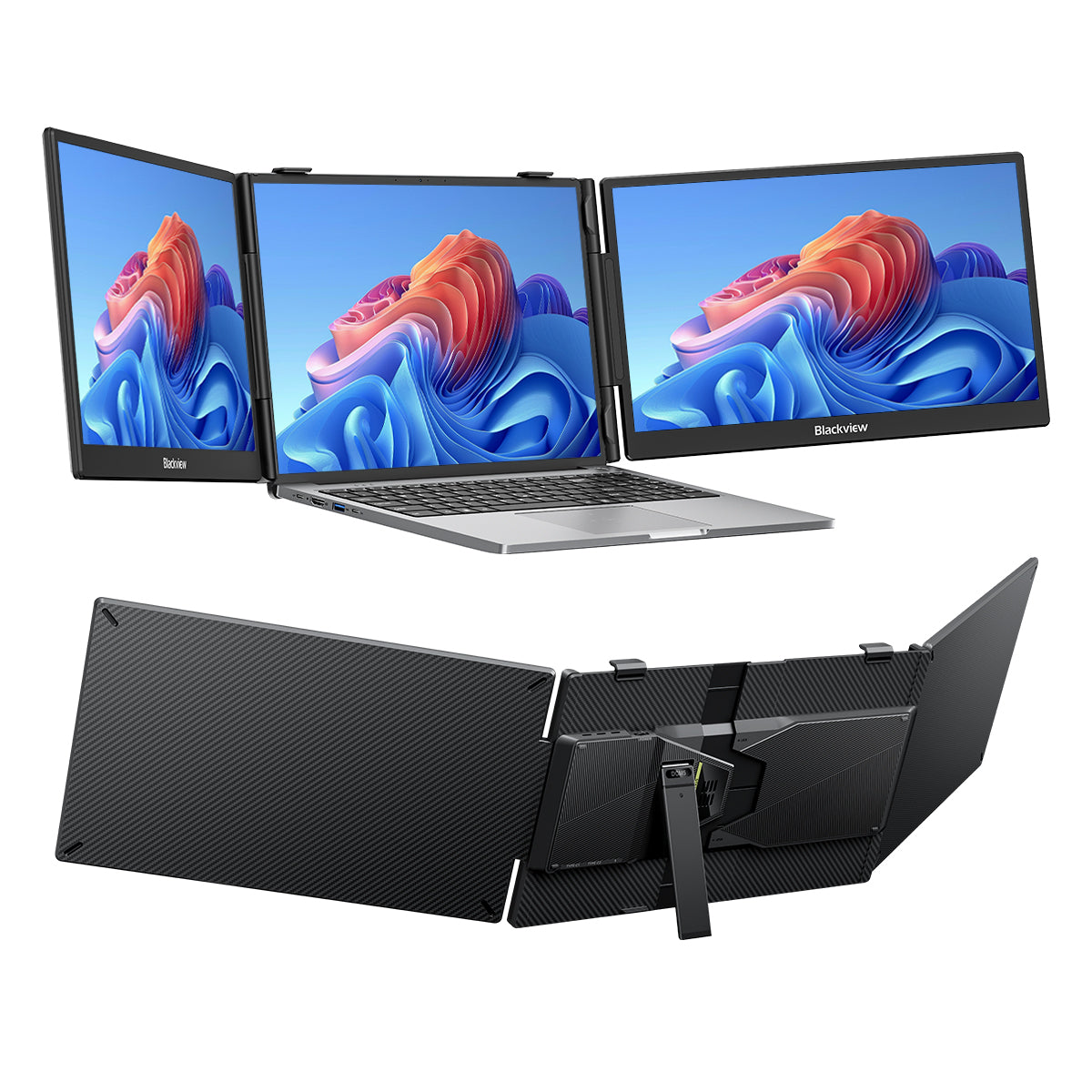 Blackview DCM5 14-inch Dual Monitor Portable Laptop Screen Extender with Speaker