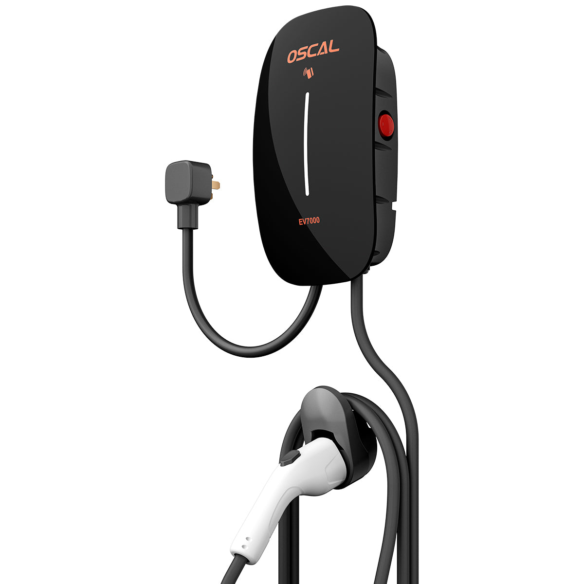 Chargeur mural intelligent Oscal EV7000 7kW pour VE avec accès par carte RFID et contrôle via application