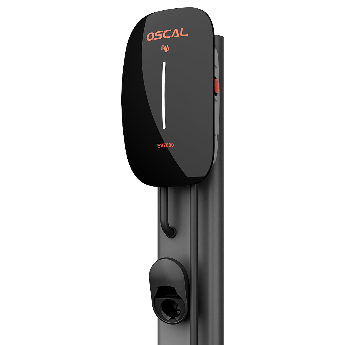 Chargeur mural intelligent Oscal EV7000 7kW pour VE avec accès par carte RFID et contrôle via application