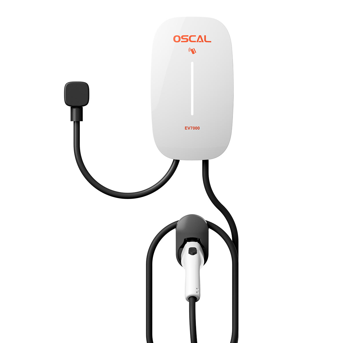 Chargeur mural intelligent Oscal EV7000 7kW pour VE avec accès par carte RFID et contrôle via application