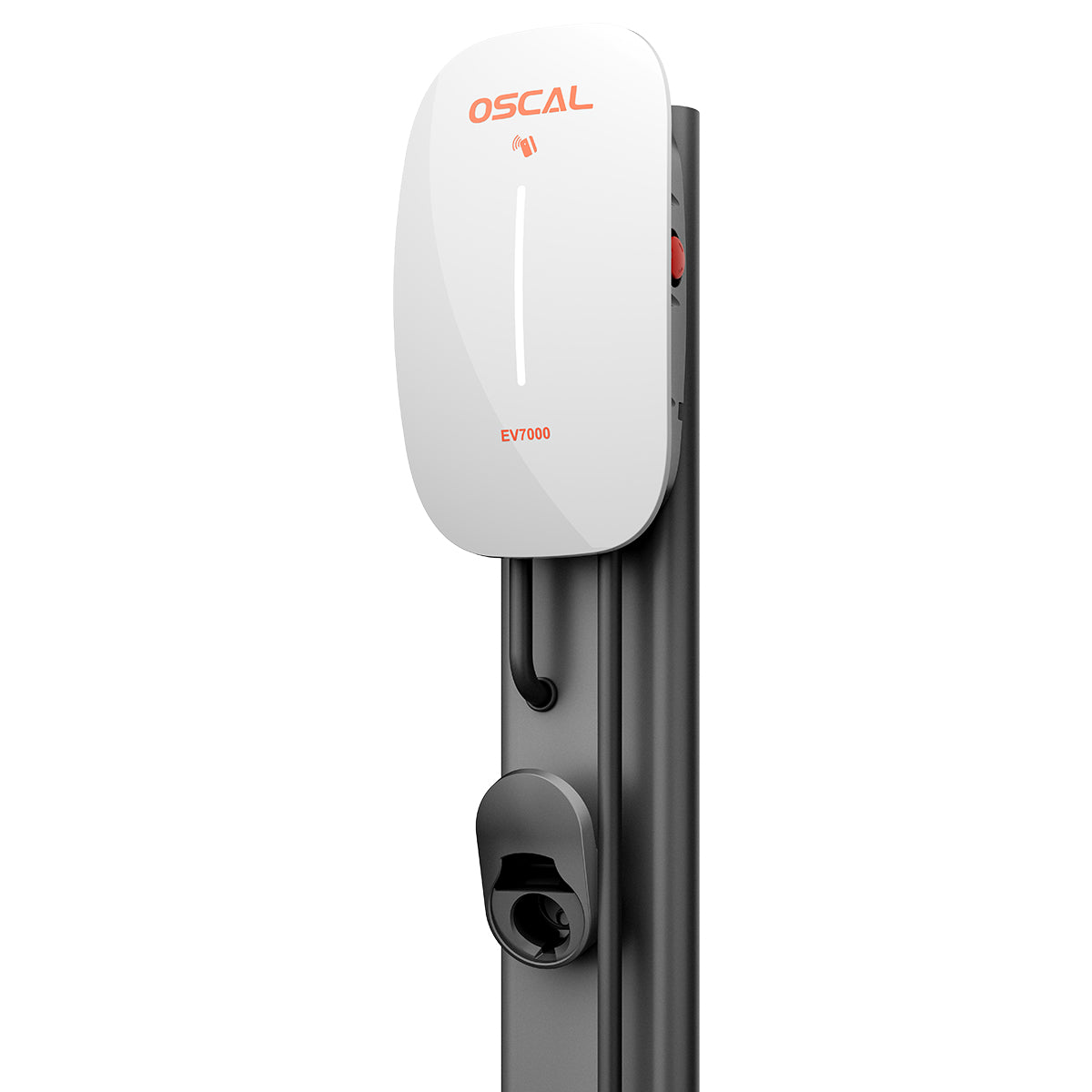 Chargeur mural intelligent Oscal EV7000 7kW pour VE avec accès par carte RFID et contrôle via application