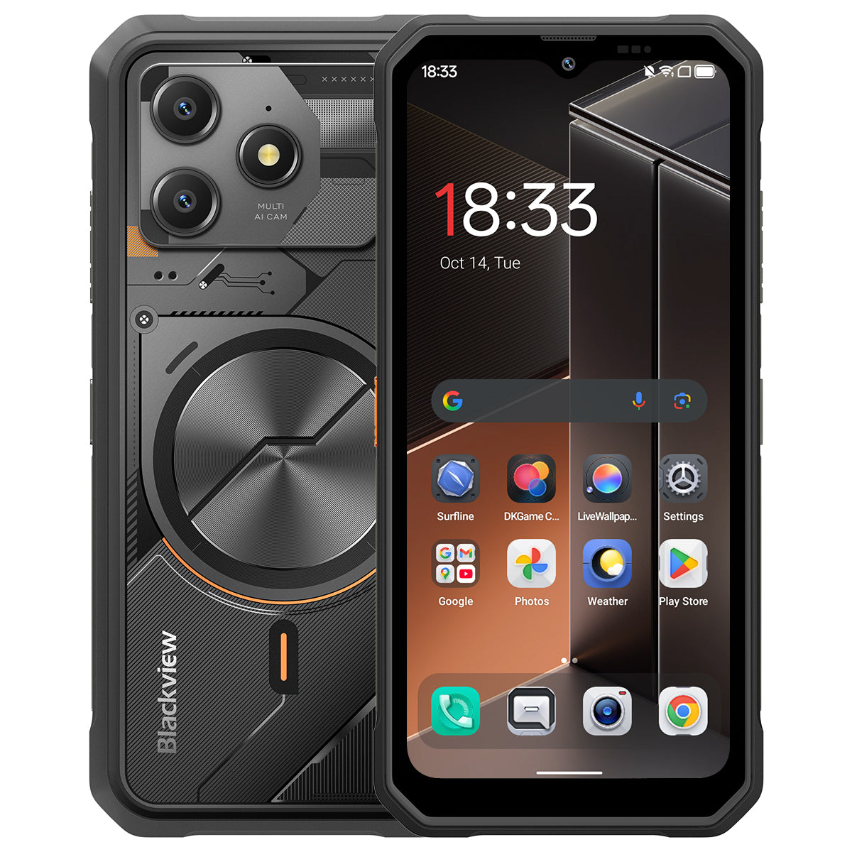 Blackview FORT 100 Ultra-slim 6.56-inch MediaTek Helio G81 Octa-core 8+128GB 5000mAh 16MP+13MP Camera Rugged 4G Cellphone