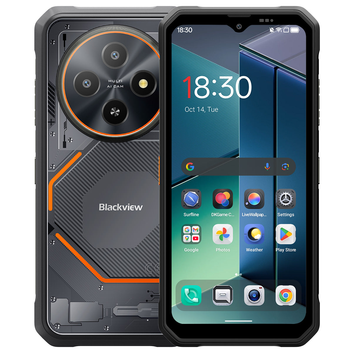 Blackview FORT 2 Ultra-slim 6.56-inch MediaTek Helio G81 Octa-core 5000mAh 16MP+13MP AI Camera NFC 4G Rugged Phone
