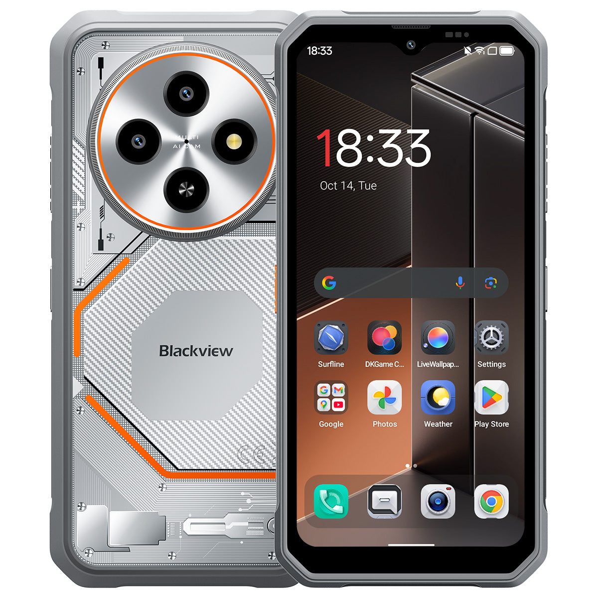 Blackview FORT 2 Ultra-slim 6.56-inch MediaTek Helio G81 Octa-core 5000mAh 16MP+13MP AI Camera NFC 4G Rugged Phone