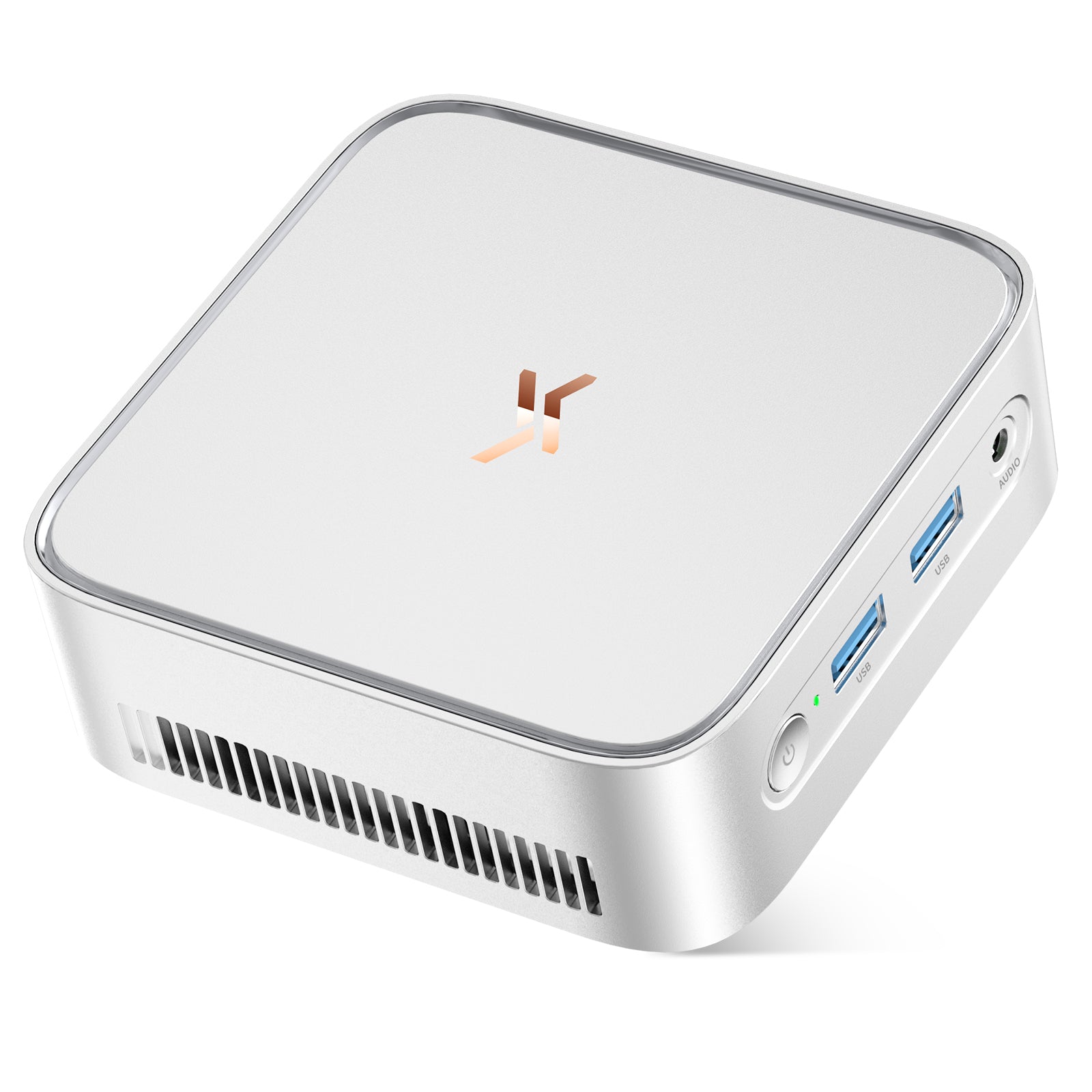 Huidun H80 Mini PC AMD Ryzen 5 3500U (MAX 3,7 GHz), 16 GB 512 GB, Office hjemmecomputer, dobbelt skærm, WiFi 5 BT4.2, 3 års garanti, til bærbar, skærm (sølv)