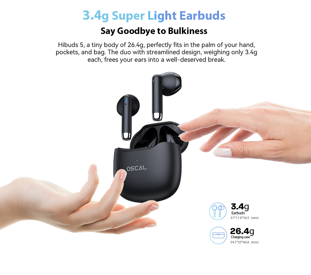 Oscal Hibuds 5 TWS IPX4 Earbuds