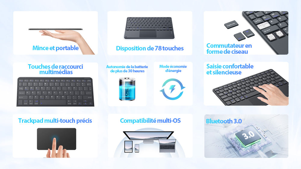 Clavier Bluetooth Blackview K1