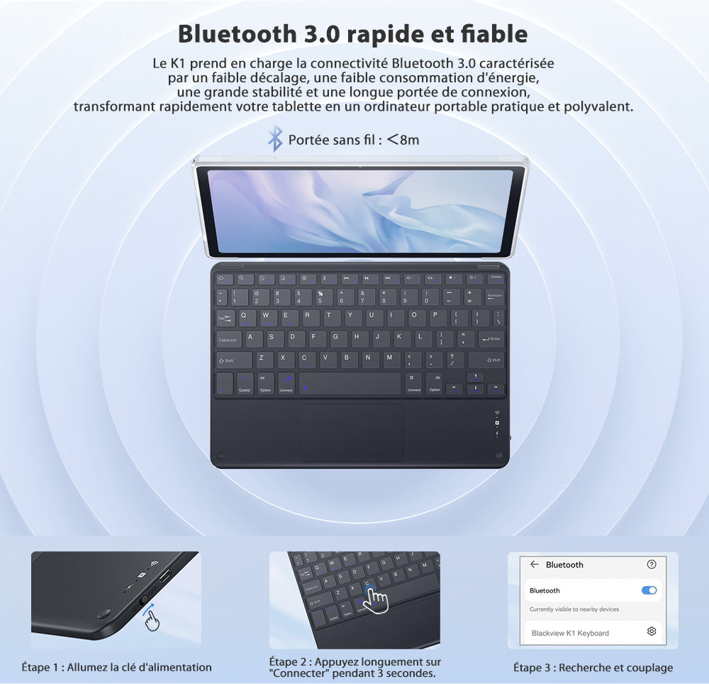 Clavier Bluetooth Blackview K1