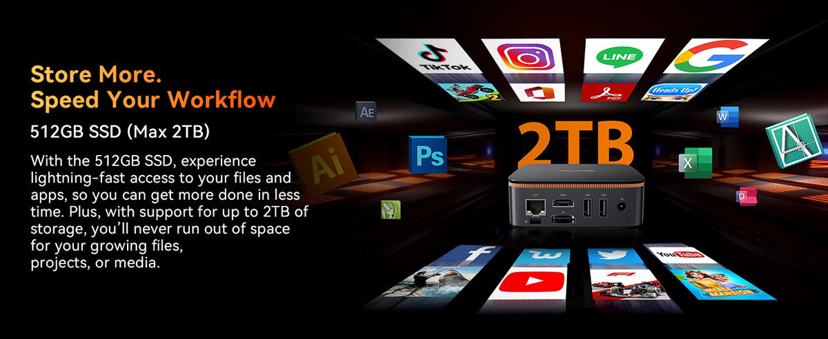 Blackview MP20 Intel CPU Windows 11 Pro ミニPC