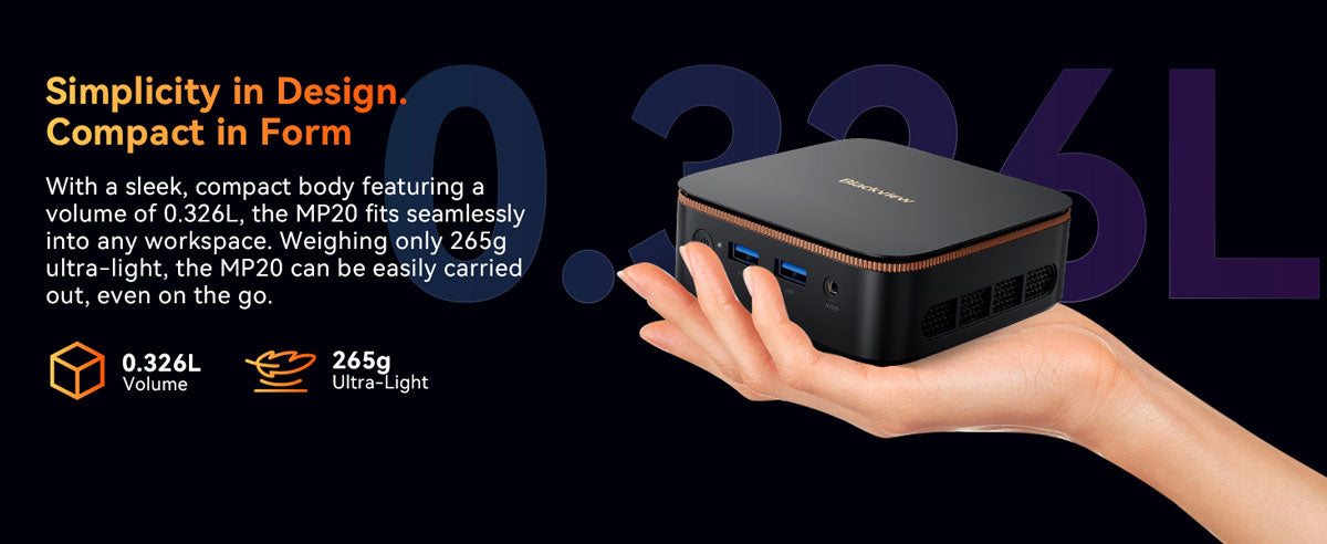 Blackview MP20 Intel CPU Windows 11 Pro ミニPC