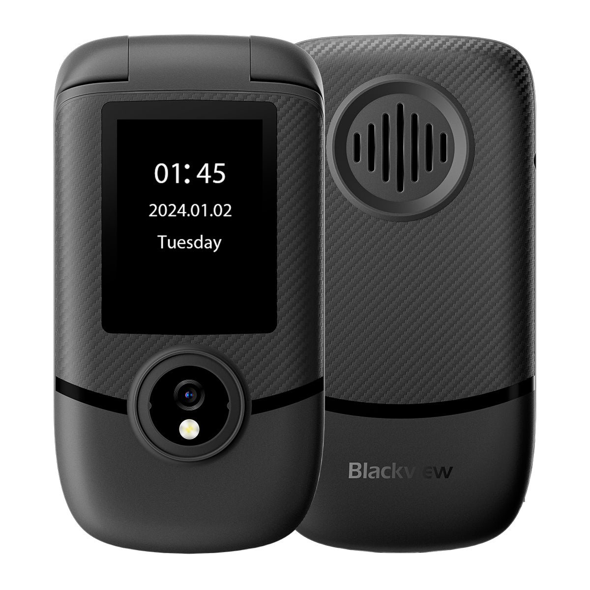 Blackview N2000 Flip 2.8"+1.77" Display Unisoc T107 1500mAh Dual SIM 4G Cell Phone