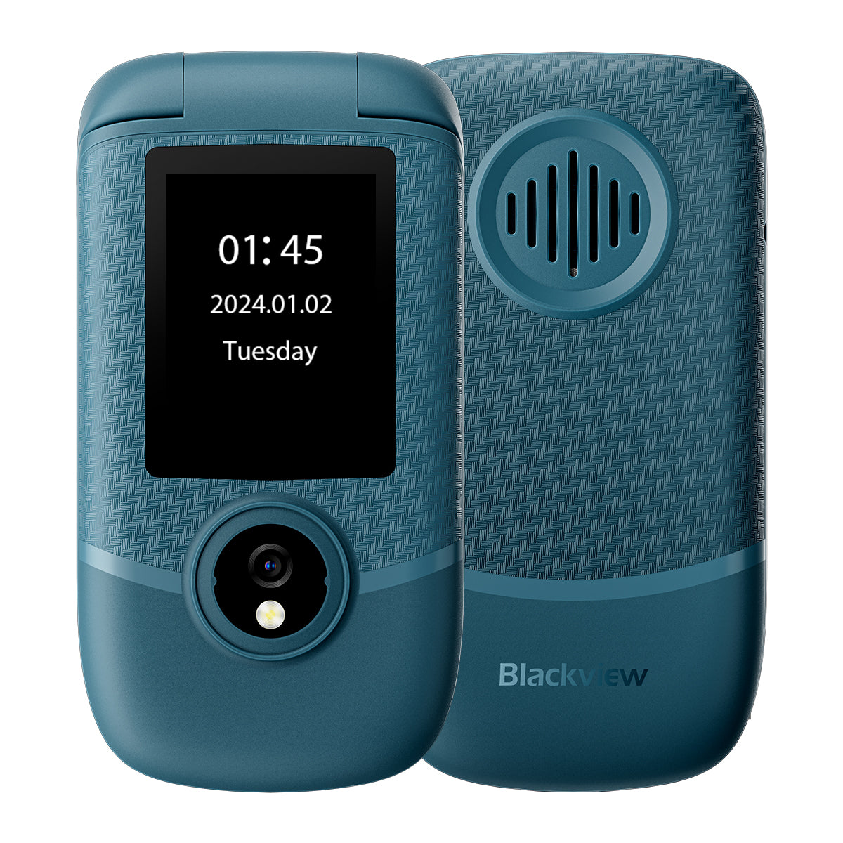 Blackview N2000 Flip 2.8"+1.77" Display Unisoc T107 1500mAh Dual SIM 4G Cell Phone