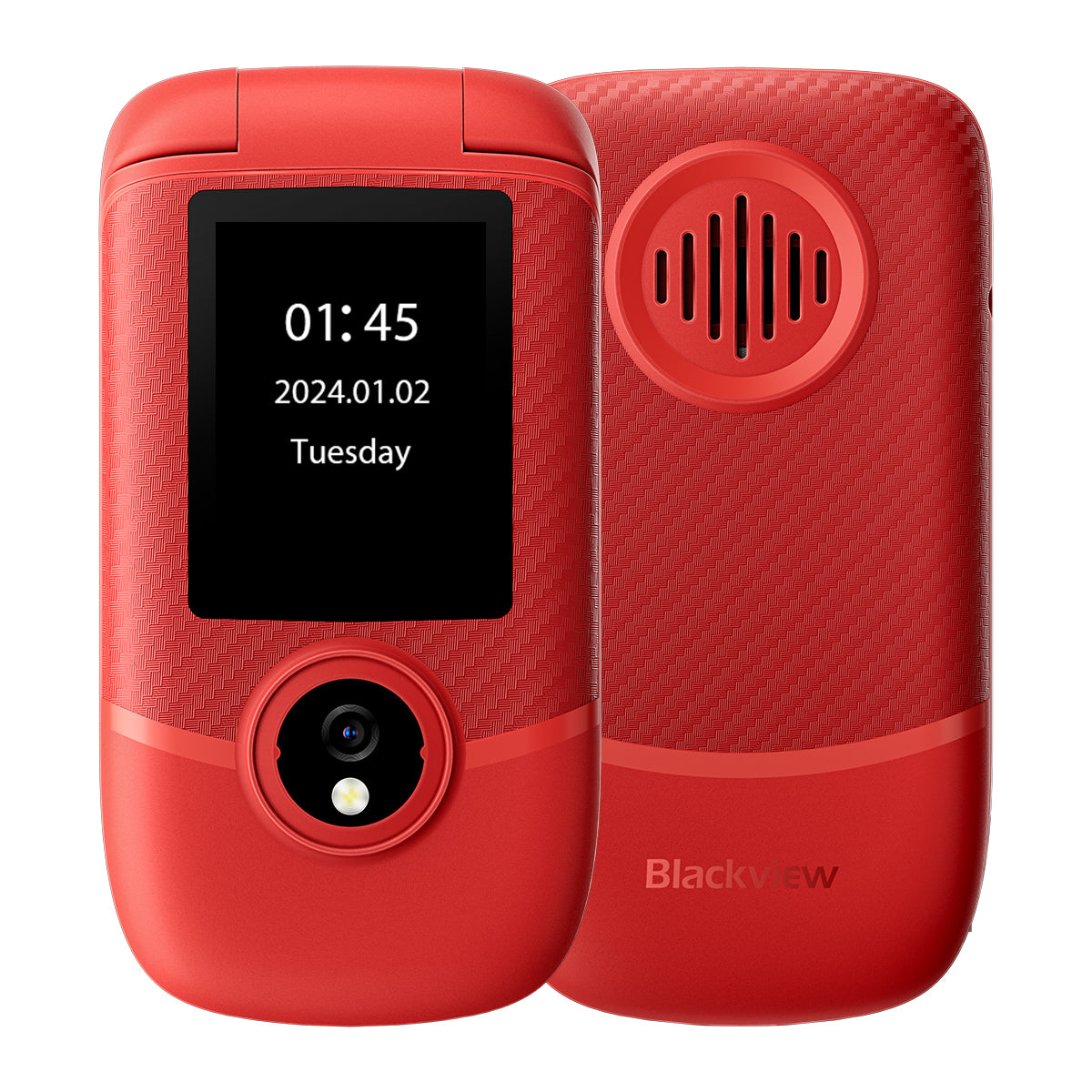 Blackview N2000 Flip 2.8"+1.77" Display Unisoc T107 1500mAh Dual SIM 4G Cell Phone
