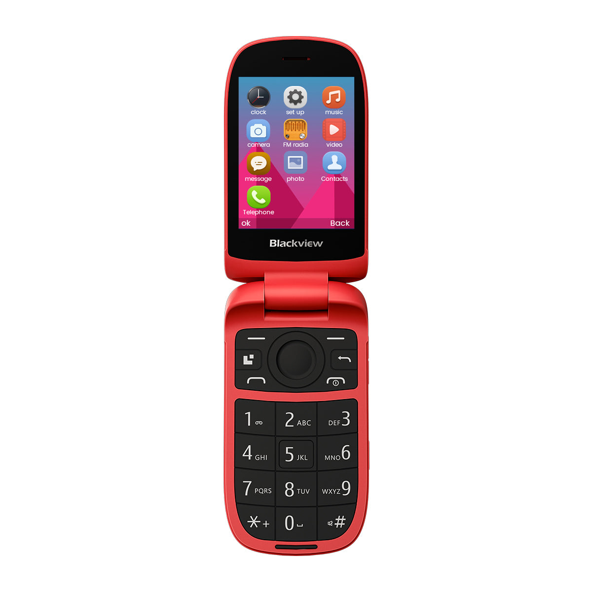 Blackview N2000 Flip 2.8"+1.77" Display Unisoc T107 1500mAh Dual SIM 4G Cell Phone