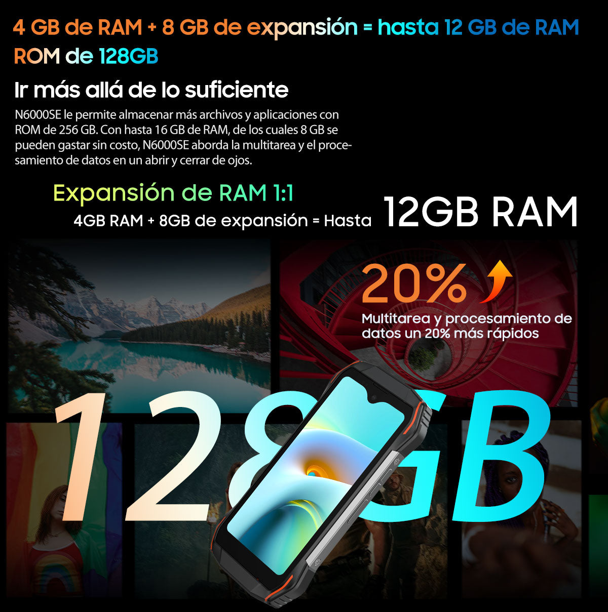 Blackview N6000SE Teléfono Mini Resistente de 4.3 Pulgadas