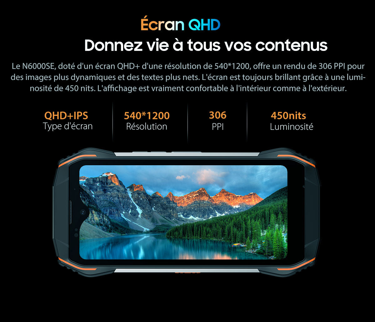 Blackview N6000SE Téléphone Mini Robuste de 4,3 Pouces