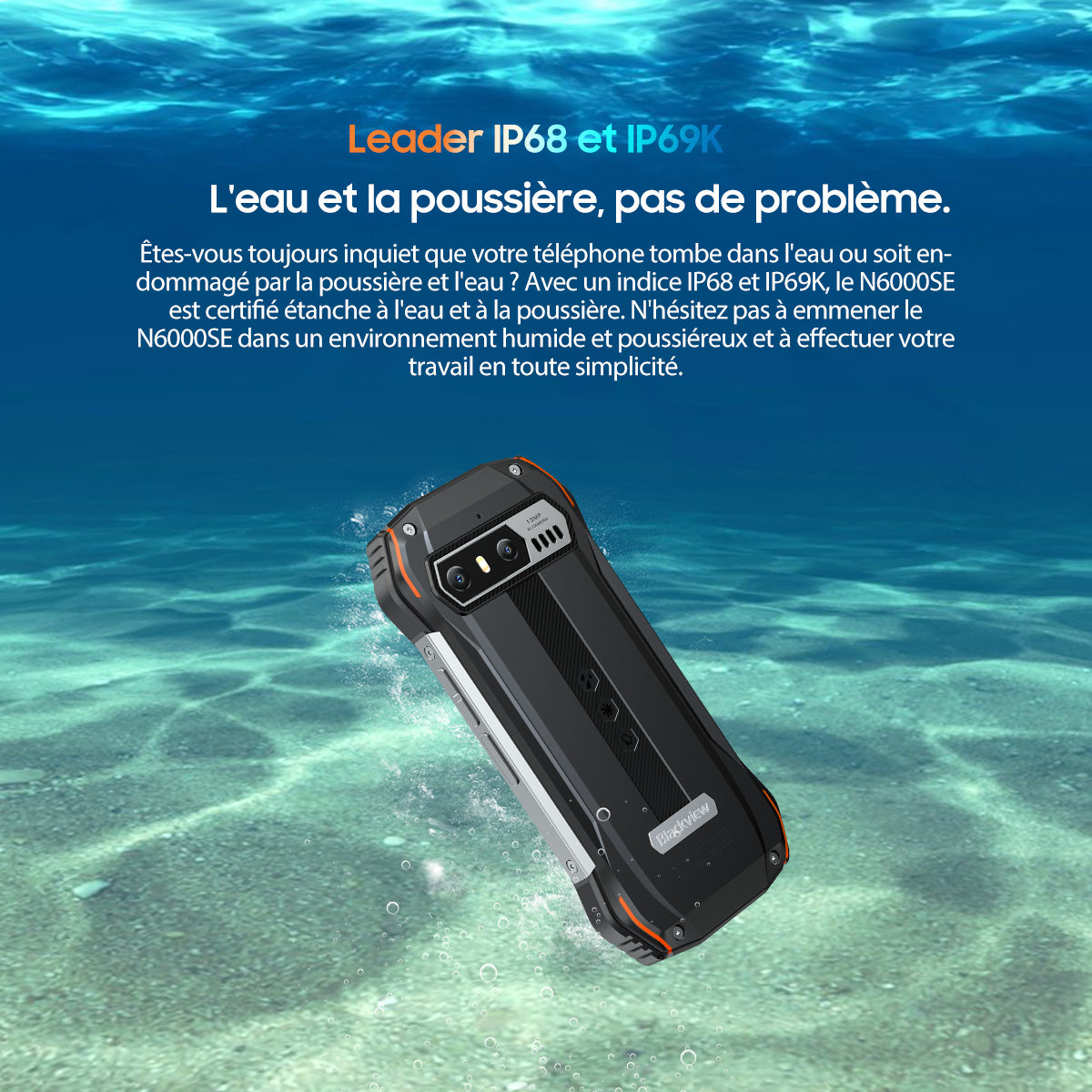 Blackview N6000SE Téléphone Mini Robuste de 4,3 Pouces