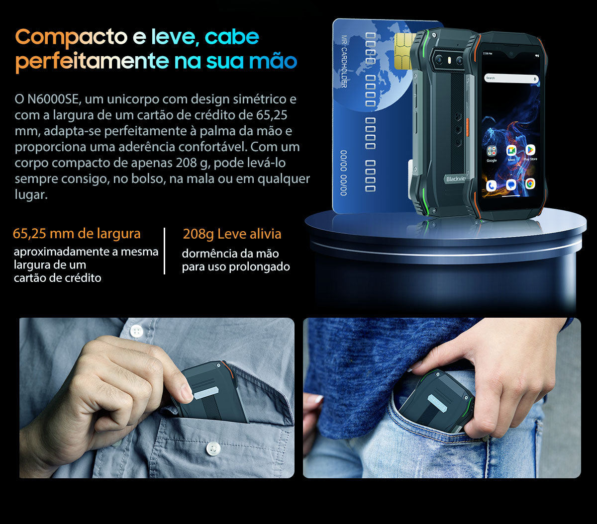 Blackview N6000SE Telefone Mini Rugged de 4,3 Polegadas