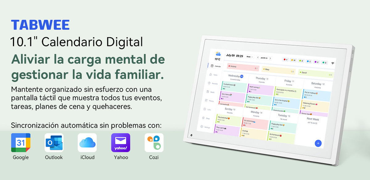 Calendario digital TABWEE P10 de 10,1 pulgadas