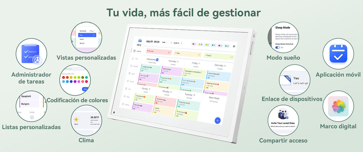 Calendario digital TABWEE P10 de 10,1 pulgadas