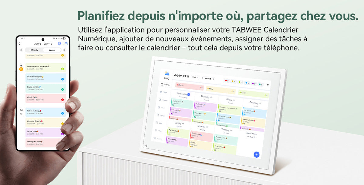 Calendrier numérique TABWEE P10 10,1 pouces