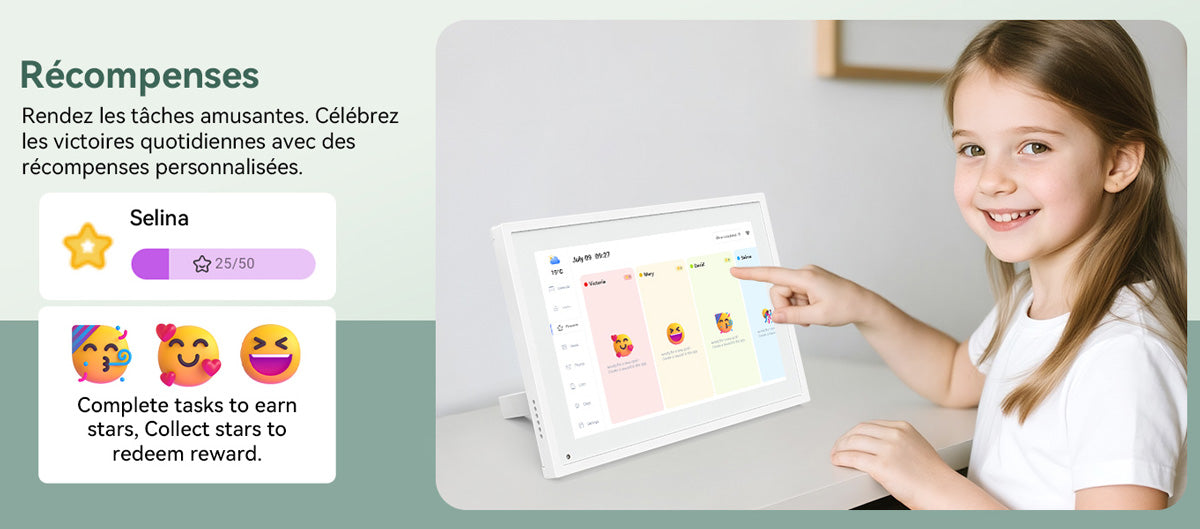 Calendrier numérique TABWEE P10 10,1 pouces