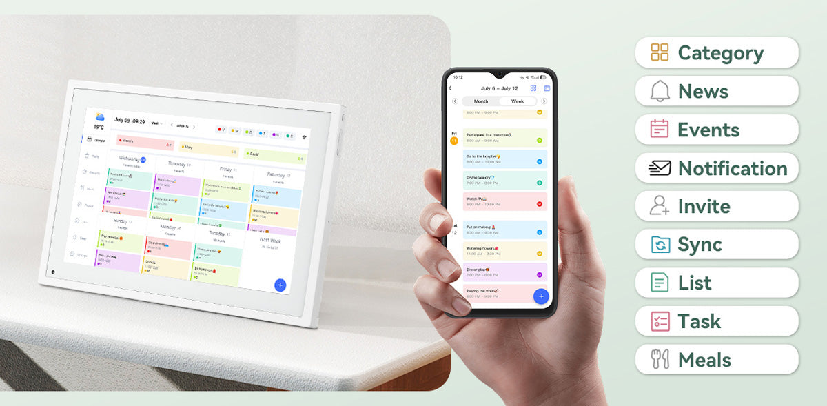 Calendrier numérique TABWEE P10 10,1 pouces