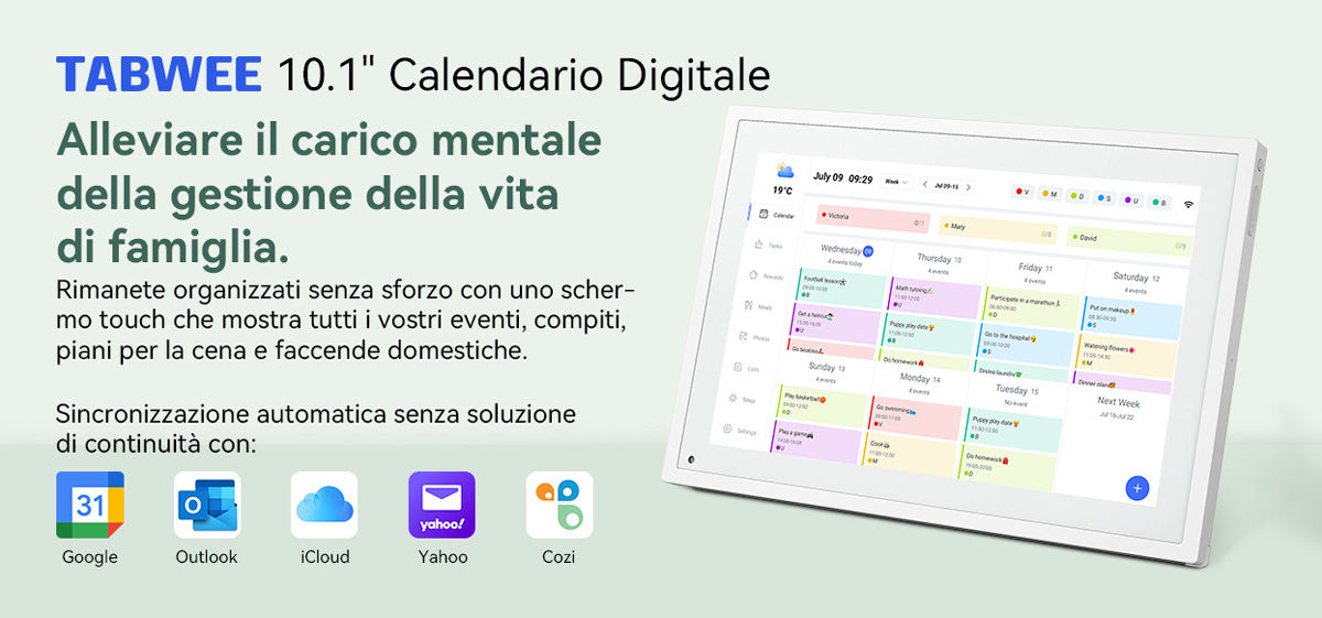 Calendario digitale TABWEE P10 da 10,1 pollici
