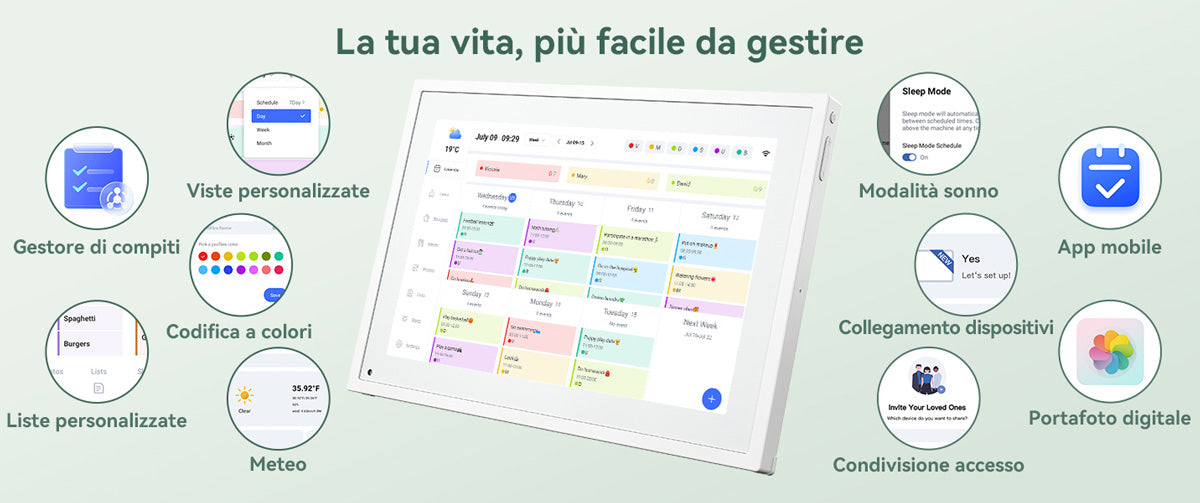 Calendario digitale TABWEE P10 da 10,1 pollici