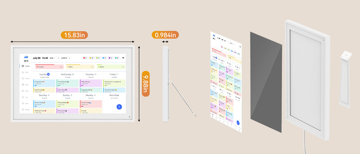 Calendrier numérique TABWEE P15 15,6 pouces